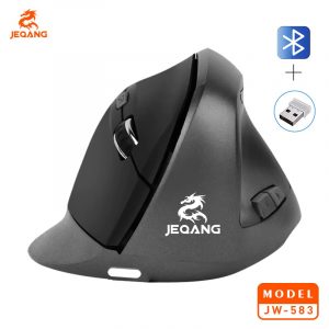 Jeqang JW-583 2.4G Wireless Vertical Gaming-Maus BT 5.0 Dual Mode Grau